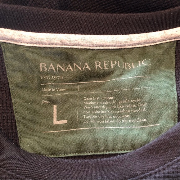 Banana Republic Size L Long Sleeve Black Shirt - Picture 6 of 6